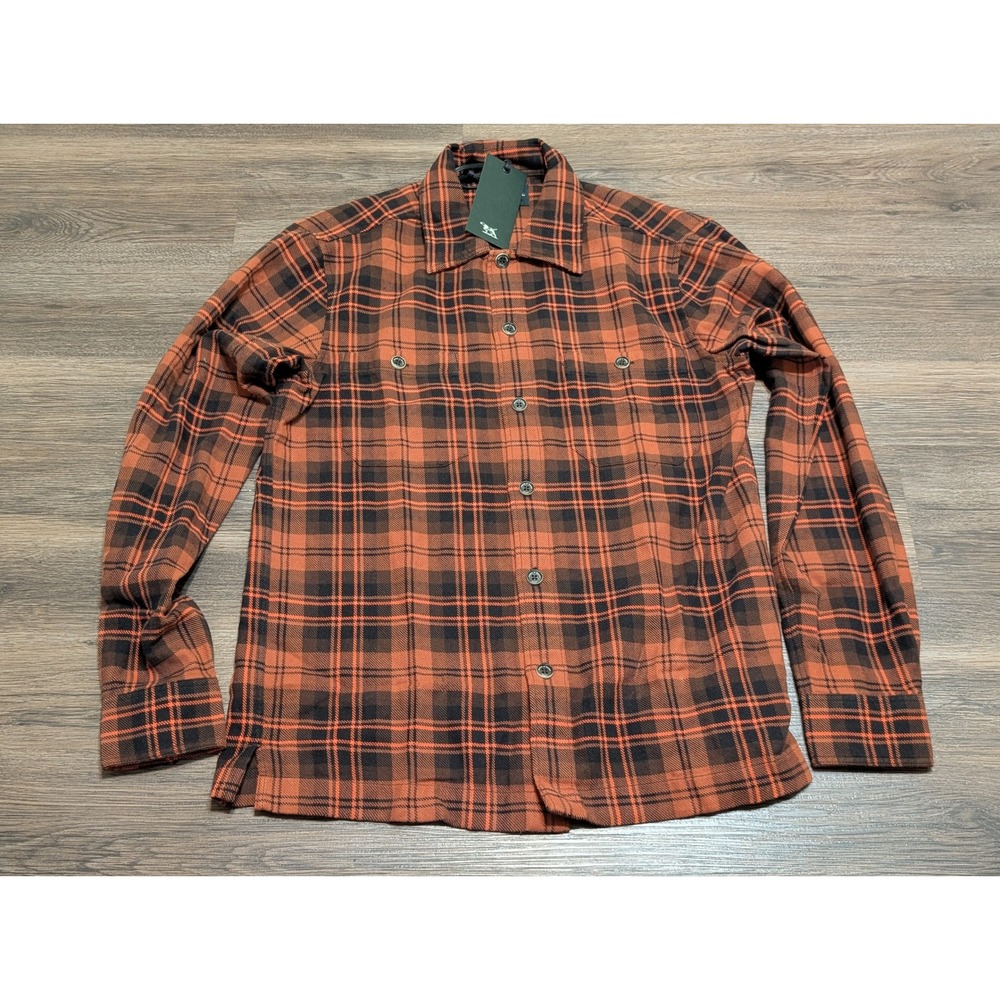Rodd & Gunn Bryant Park LS‎ Shirt Mens XS Pumpkin Orange Plaid Button Down NEW